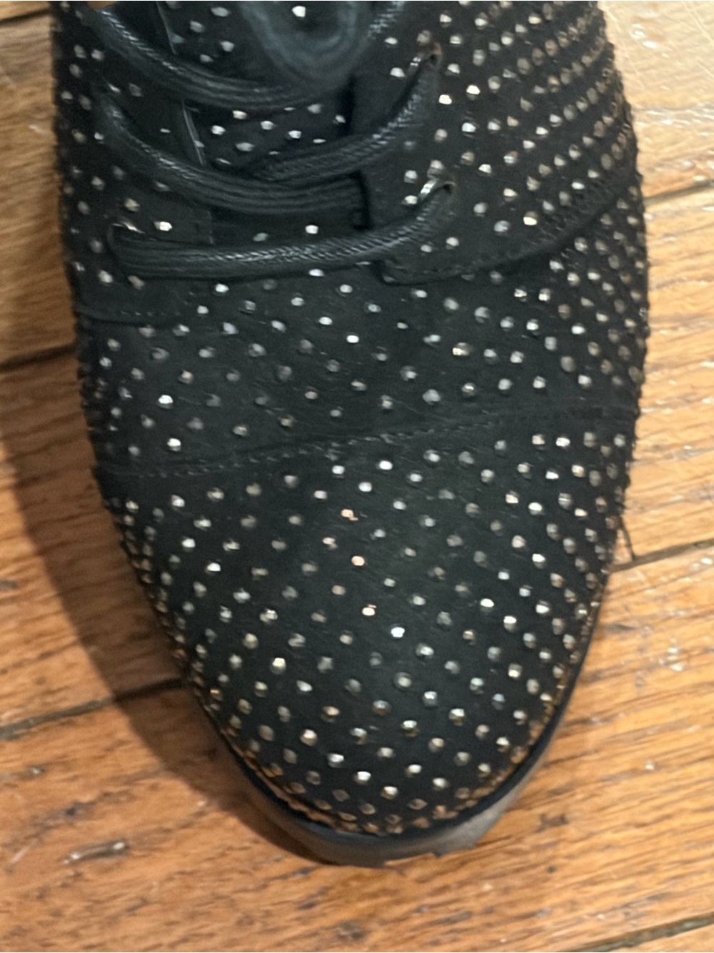 NEW Jessica Simpson Irella-2 Platform Black Suede Sparkle Size 7.5 - Picture 3 of 15